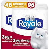 Royale 3-Ply Strong Toilet Paper, 48 Equal 96 Rolls, 165 Bathroom Tissues per roll