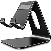 CreaDream Cell Phone Stand, Cradle, Holder, Aluminum Desktop Stand Compatible with Switch, All Smart Phone, iPhone 11 Pro Xs 