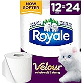 Royale Velour Toilet Paper, 12 Equal 24 Rolls, 142 Bathroom Tissues per roll