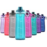 Pogo 32oz Plastic Water Bottle with Chug Lid and Carry Handle, Reusable