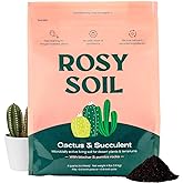 Cactus and Succulent Organic Potting Soil Mix for House Plants - Fast Draining, Root Boosting, Peat-Free Soil for Drought Tol