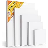 Fixwal Canvas Boards for Painting, 18 Pack Art Painting Canvas Multipack, 4x4, 5x7, 8x10, 9x12, 11x14 Inches 3mm Canvas Panel