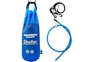 Shurex Gravity-Fed Water Bag for Sawyer Survival Water Filter Straw, 1.5 Gal Large Gravity Water Bladder Compatible with Life