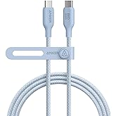 Anker USB C to USB C Cable (240W, 6 ft), Bio-Braided USB C Charger Cable, Fast Charge for MacBook Pro 2020, iPad Pro 2020, iP