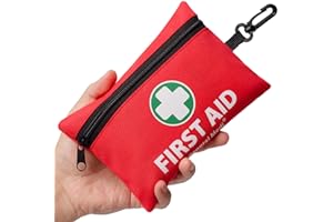 General Medi Mini First Aid Kit, 110 Piece Small First Aid Kit - Includes Emergency Foil Blanket, Scissors for Travel, Home, 