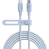 Anker USB C to USB C Cable (240W, 10ft), Bio-Braided USB C Charger Cable Fast Charge for iPhone 15/15 Pro, MacBook Pro 2020, 