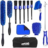 12Pcs Wheel Brush Kit for Cleaning Wheel and Tire, Wheel and Rim Brush, Car Detailing Brushes, Tire Brush, Bendable & Durable