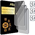 Ailun 3Pack Privacy Screen Protector for iPhone 15 Pro [6.1 inch]+3Pack Camera Lens Protector,Sensor Protection,Dynamic Islan