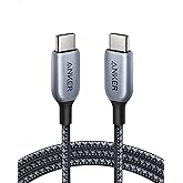 Anker 765 USB C to USB C Cable (140W 6ft Nylon), USB 2.0 Fast Charging Type C Cable for iPhone 15/15Pro/15Plus/ 15ProMax, Mac
