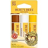 Burt’s Bees SPF 30 Lip Balm, Island Getaway - Coco Loco, Beaches & Cream, Tropic Like It's Hot, Water-Resistant Sun Care, Nat