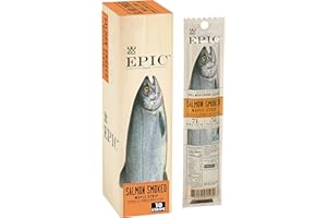 EPIC Snack Strips, Smoked Salmon, Paleo Friendly, 0.8 oz Strips, 10 ct