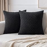 MIULEE Throw Pillow Covers Soft Corduroy Decorative Set of 2 Boho Striped Pillow Covers Pillowcases Farmhouse Home Decor for 