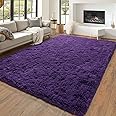 Dssimo Super Fluffy Rug for Bedroom, 6x9 Feet, Modern Shag Purple Area Rugs, Soft and Cozy Plush Large Carpet for Kids, Girls