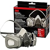 3M P95/OV Paint Project Reusable Respirator 6211, Medium Size, NIOSH-APPROVED Organic Vapor Cartridge & P95 Rated Filters, Li