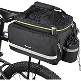 West Biking Bike Rear Pannier Bag Waterproof, 35L Large Capacity Multi-Function Bicycle Rack Rear Carrier Bag, Detachable Bik