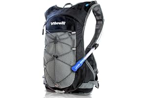 Vibrelli Hydration Pack & 2L Hydration Water Bladder - High Flow Bite Valve - Hydration Backpack with Storage - Lightweight R