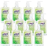 Purell NATURALS Advanced Hand Sanitizer Gel, with Skin Conditioners and Essential Oils, 12 fl oz Counter Top Pump Bottle (Cas