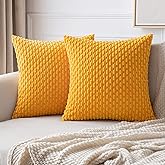 MIULEE Throw Pillow Covers Soft Corduroy Decorative Set of 2 Boho Striped Fall Pillow Covers Pillowcases Farmhouse Home Decor