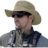 ZOORON Sun Hats for Men Women, Wide Brim Bucket Hat UV Protection Foldable Boonie Hat for Fishing Hiking Garden Safari Beach