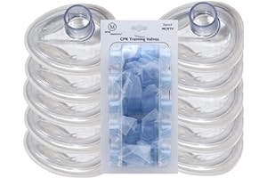 MCR Medical Supply MCRTM-A PVC Training CPR Pocket Resuscitator Face Masks and Valves, Adult (Pack of 10)