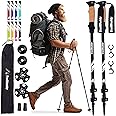 TrailBuddy Trekking Poles - Lightweight, Collapsible Hiking Poles for Backpacking Gear - Pair of 2 Walking Sticks for Hiking,