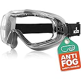 NoCry Anti Fog Safety Goggles for Men and Women with Premium Anti Scratch Coating - Vented Panoramic Lab Goggles; ANSI Z87 Ce