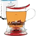 GROSCHE Aberdeen Tea Infuser Teapot & Smart Tea Maker - BPA-Free, Drip-Free Design | Coaster | Easy Brew | Easy Clean Steeper