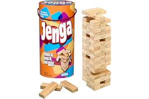 Hasbro Gaming Jenga Wooden Blocks Stacking Tumbling Tower, Kids Game Ages 6 and Up (Amazon Exclusive)