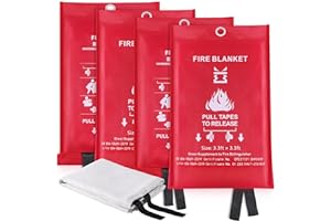 KITOSUN Fire Blanket for Kitchen Home Emergency - Fiberglass Blankets Fire Survival Suspension Flames Retardant Extinguisher 