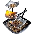 Homedics Tabletop Water Fountain, Home Décor Soothing Sound Machine - Automatic Pump, Deep Basin & Natural River Rocks. Indoo
