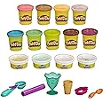 Play-Doh Ice Cream Theme 13-Pack of Non-Toxic Modeling Compound for Kids 3 Years and Up with Color Burst Plus 6 Tools, 2 and 