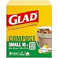 Glad 100% Compostable Bags - Small 10 Litres - Lemon scent, 100 Compost Bags