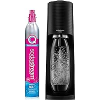 SodaStream Terra Sparkling Water Maker with CO2 Cylinder and 1L Dishwasher Safe Bottle, Black