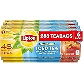 Lipton Decaf Black Iced Tea Bags, 48 Total Tea Bags