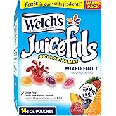 Welch's Juicefuls Juicy Fruit Snacks, Mixed Fruit, Fruit Gushers, Perfect for School Lunches, Bulk Pack, Gluten Free, Individ