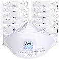 3M Aura Particulate Respirator 9211+, N95, Pack of 10 Disposable Respirators, Individually Wrapped, Cool Flow Valve, Flat Fol