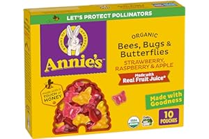 Annie's Organic Bees, Bugs, and Butterflies Fruit Flavored Snacks, 10 Pouches, 7 oz.