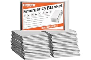 Frocopo 6 Pack Emergency Mylar Blanket, Emergency Blanket Space Blanket Survival Rescue Insulating Reflective foil kit Outdoo