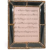 Vintage Picture Frames 5x7 Gold Photo Frame with Real Glass for Tabletop or Wall Hanging Mirror Resin Antique Decor