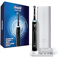 Oral-B Smart 5000 Electric Toothbrush, Black, Rechargeable Power Toothbrush with 1 Brush Head, Stand, and Travel Case