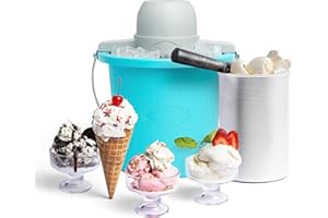 Nostalgia Electric Ice Cream Maker - Old Fashioned Soft Serve Ice Cream Machine Makes Frozen Yogurt or Gelato in Minutes - Fu