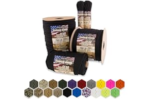 TOUGH-GRID Premium 750lb Paracord - 100% Nylon Type IV Mil-Spec - UV & Abrasion Resistant - Heavy Duty Strands - Outdoor Surv