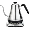 Gooseneck Electric Kettle with Temperature Control & Presets - 1L, Stainless Steel - Tea & Pour Over Coffee Kettle