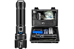 Goreit Flashlight High Lumens Rechargeable, 950000 Lumen Led Flashlights XHP70.2 USB Super Bright Flash Light Battery Powered