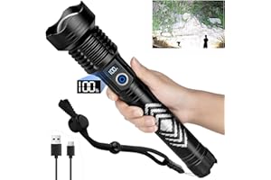 azamine Rechargeable Flashlights 990000 High Lumens - Super Bright LED Flashlight with 5 Modes, IPX7 Waterproof Powerful Flas