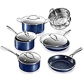 Granitestone 10 Pc Pots and Pans Set Non Stick Cookware Set, Kitchen Cookware Sets, Pot and Pan Set, Pot Set, Diamond Coated 