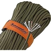 620 LB SurvivorCord Hank, Paracord 550 Type III, Military Grade, Heavy Duty Paracord with 3 Survival Strands, Cordage for Cam