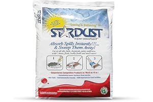 STARDUST Super Absorbent 1.5 Cu.Ft. Bag - Stardust Powder, Floor Dry Absorbent, Absorbent Powder, Bags for Spill Cleanup, Oil