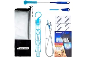 Reservoir Hydration Bladder Cleaning Kit - 6-In-1 Water Reservoir Cleaning Kit Of 3 Brushes, Collapsible Frame, (12) Cleansin