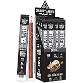 Original Beef Sticks by Country Archer, 100% Grass-Fed, Certified Keto, Paleo, Gluten Free, 24 Count, 1 Ounce (Pack of 24)